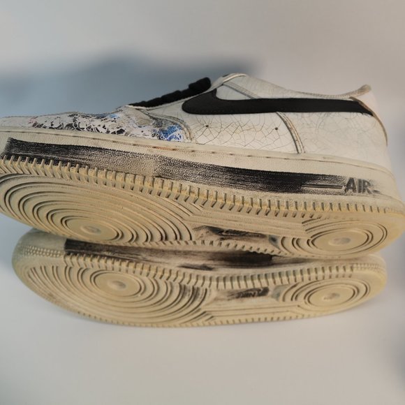 NIKE AIR FORCE 1 LOW PARANOISE WHITE/BLACK 10.5 - Picture 6 of 7